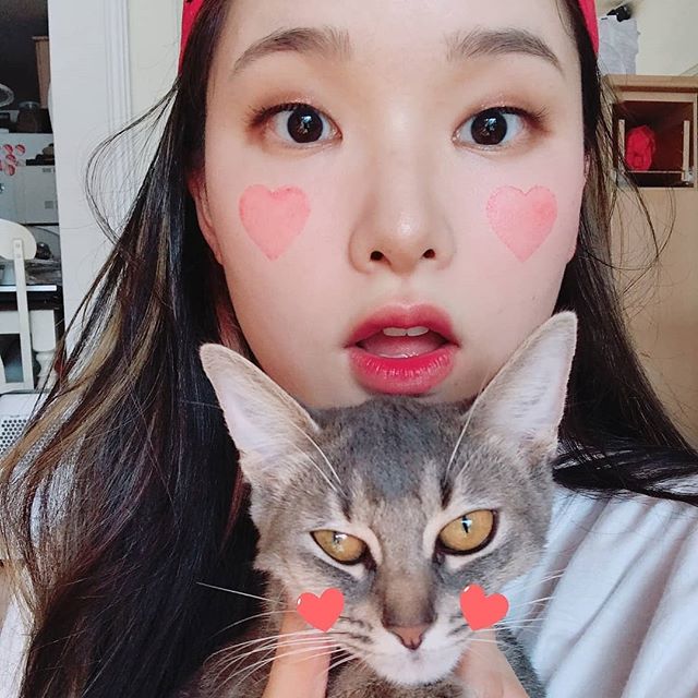 女孩的心脏*弹炸**!韩尚-我记忆重新推广“心形印章腮红