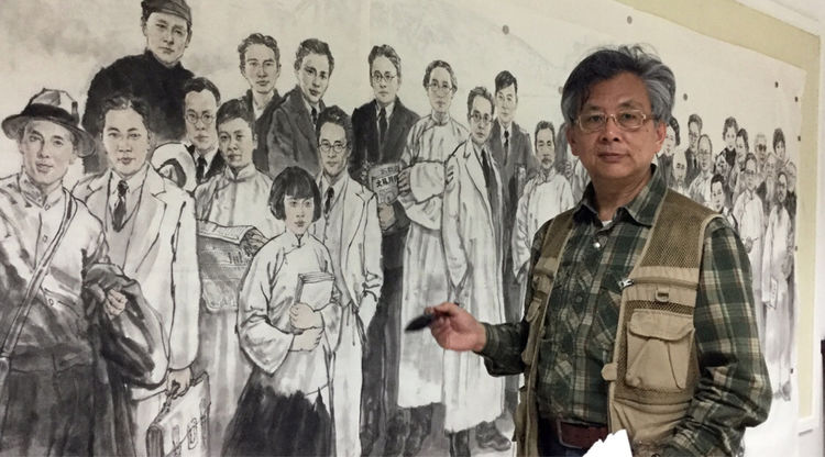 虹口名人｜奚文渊4米巨制文化大家「秋晗德国精品淘奖你上头条」