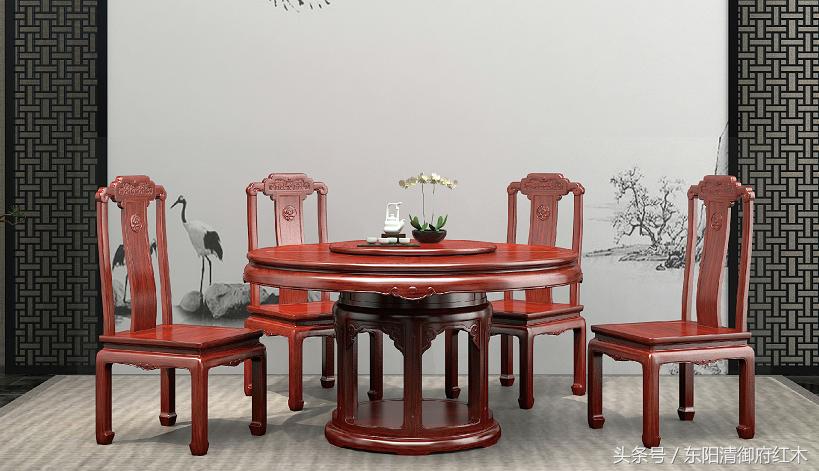 红木最便宜10人餐桌圆桌,红木圆桌餐桌怎么选购