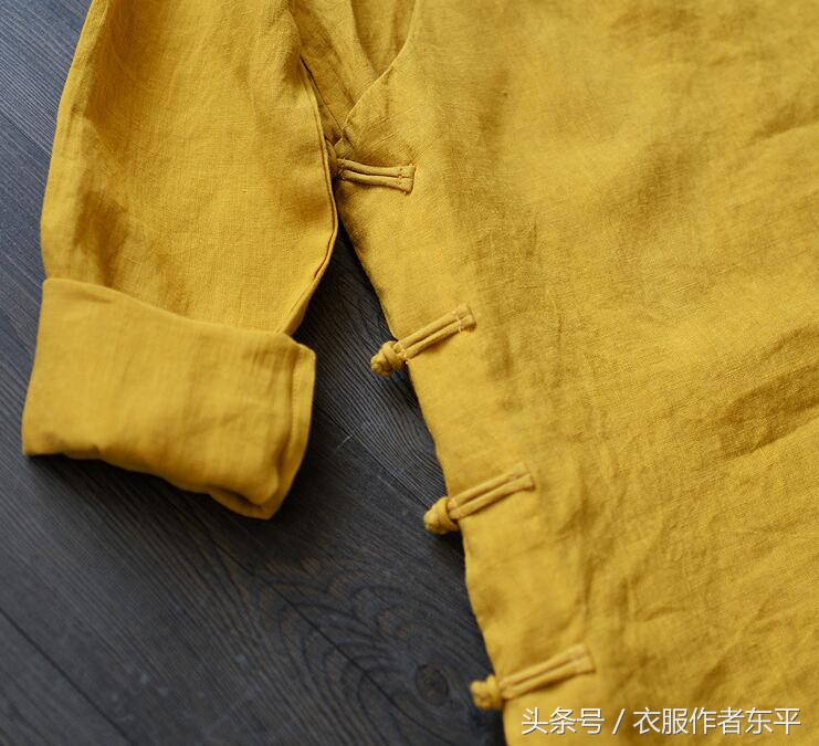 中式复古盘扣上衣中长款,改良中国风中式盘扣上衣
