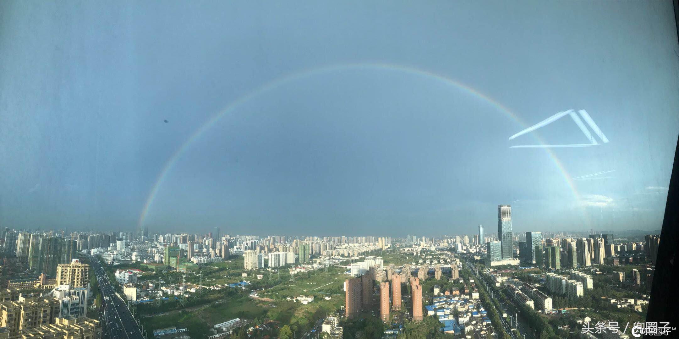 今天的双彩虹,昨天广福路上的双彩虹