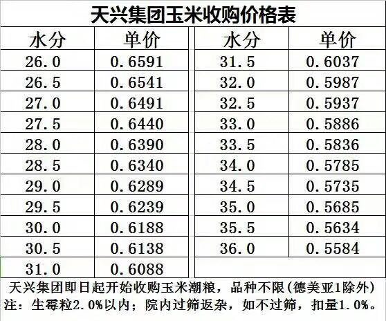 今日玉米拍卖价格最新行情,今日山东深加工企业玉米收购价格