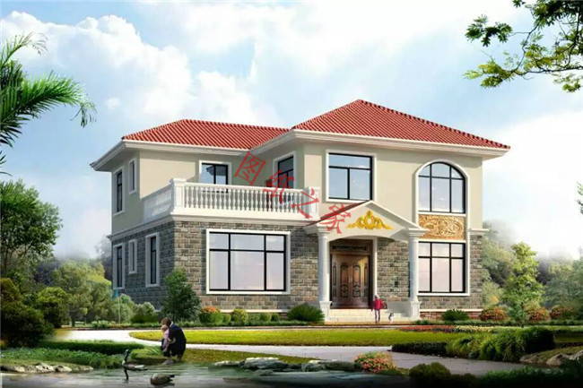 50套农村两层别墅效果图,十款经典农村二层半别墅效果图