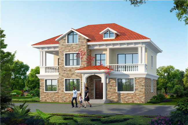 50套农村两层别墅效果图,十款经典农村二层半别墅效果图