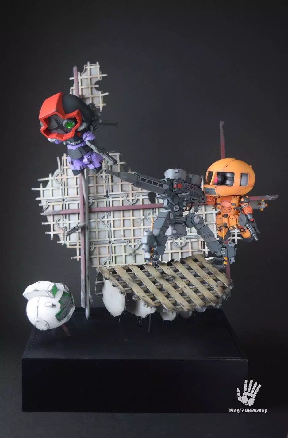 爆改高达动漫模型,雷霆宙域全装甲高达模型