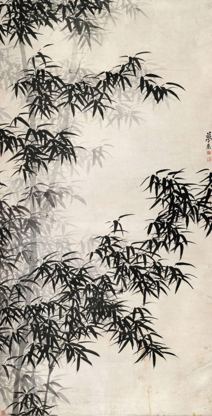 林金定画竹子作品欣赏,吴镇画竹子作品欣赏