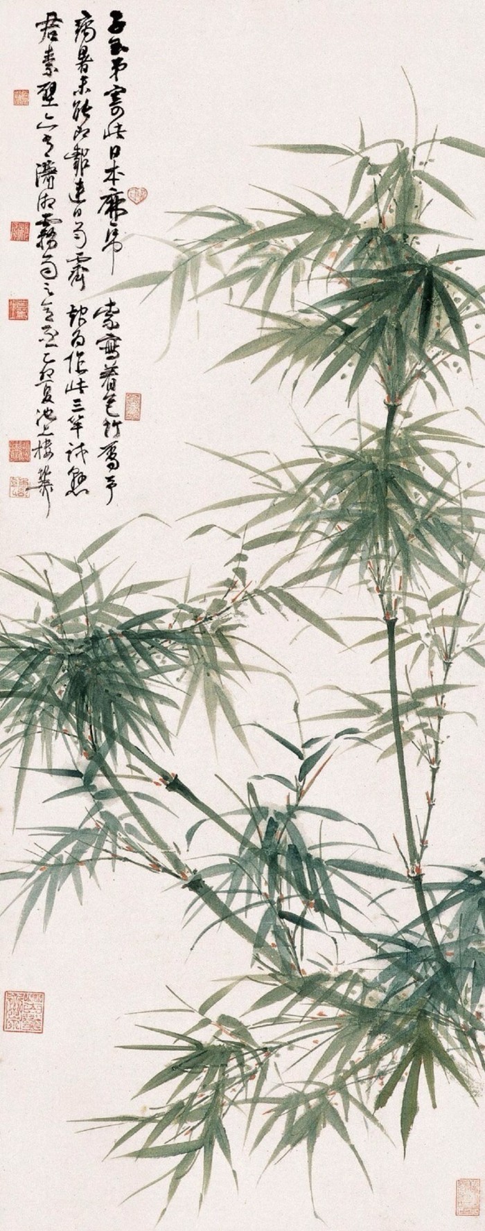 林金定画竹子作品欣赏,吴镇画竹子作品欣赏