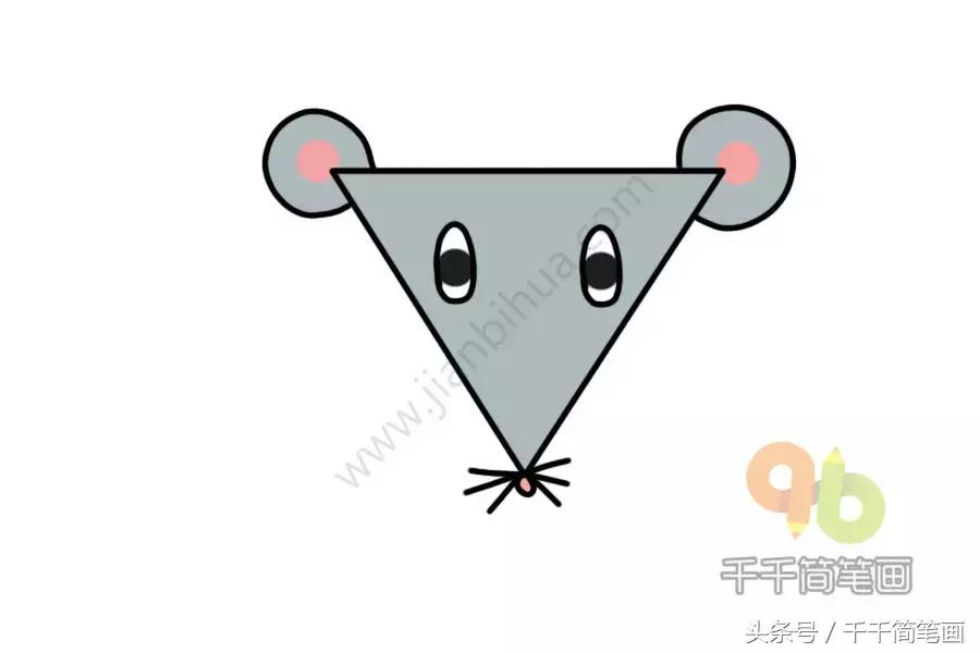10秒学会画小动物,用圆正方形三角形画基本图