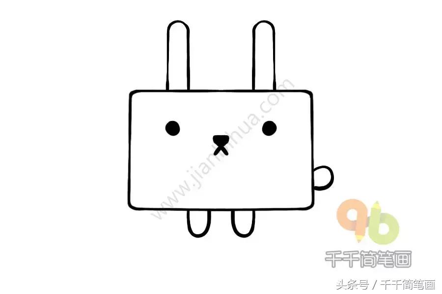 10秒学会画小动物,用圆正方形三角形画基本图