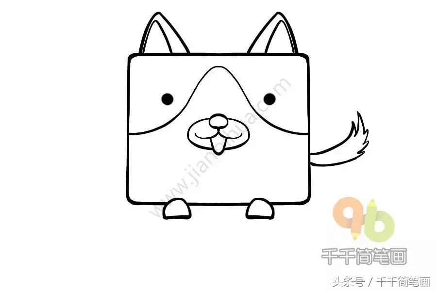 10秒学会画小动物,用圆正方形三角形画基本图