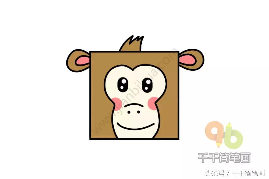 10秒学会画小动物,用圆正方形三角形画基本图