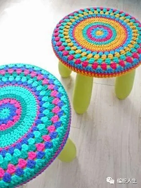 马蹄莲圆形坐垫钩针编织视频教程,钩针生命之花曼陀罗坐垫教程超清