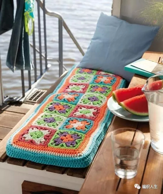 马蹄莲圆形坐垫钩针编织视频教程,钩针生命之花曼陀罗坐垫教程超清