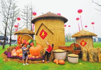 河南信阳金秋十月美景,河南光山稻谷飘香收获忙