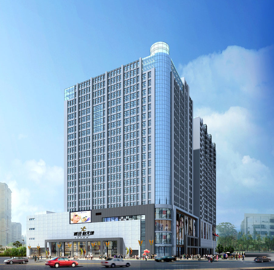 小型商场外观设计案例,商场建筑设计图纸及效果图大全