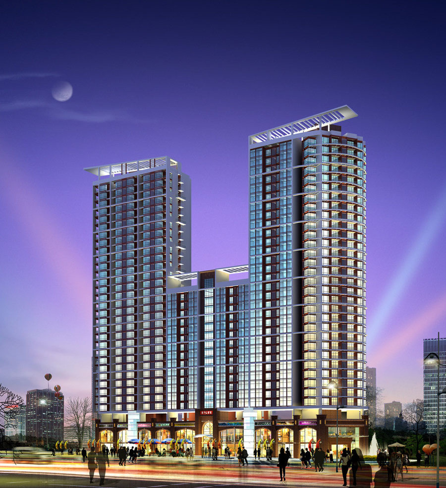 小型商场外观设计案例,商场建筑设计图纸及效果图大全