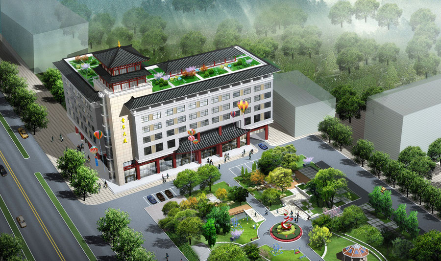 小型商场外观设计案例,商场建筑设计图纸及效果图大全