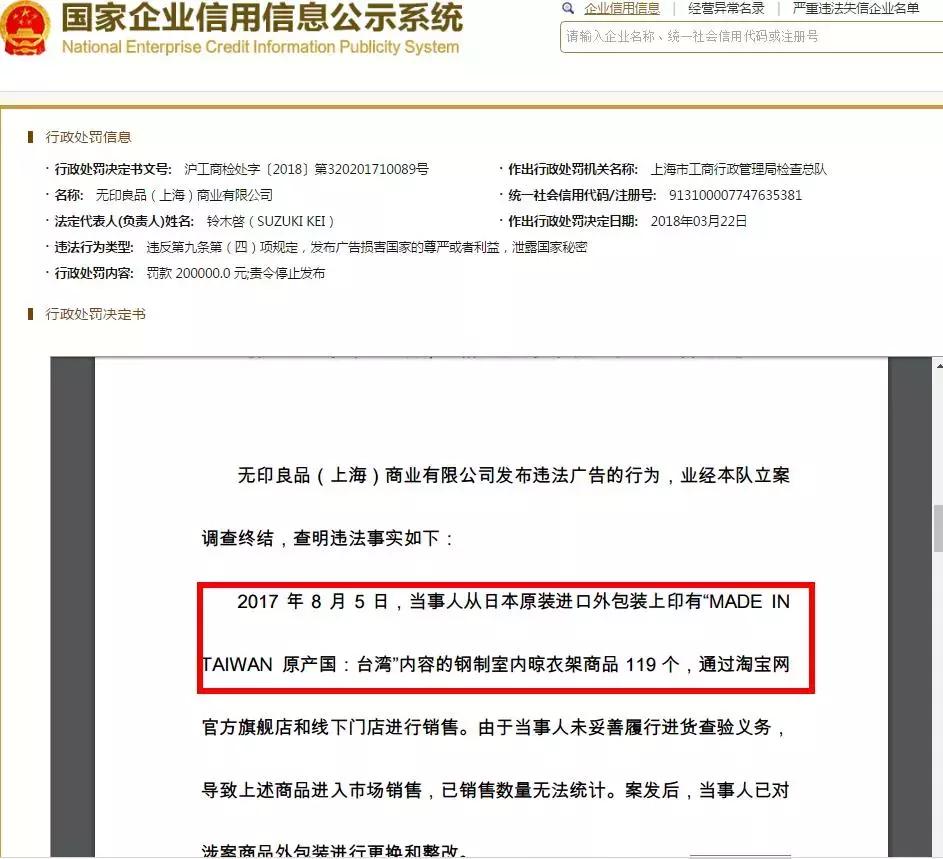 拒绝配合市场监督管理局抽检,工商管理局抽检无印良品