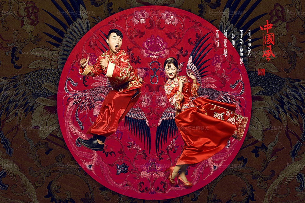 婚照姿势怎么摆技巧图解,冬季婚纱照室外中式