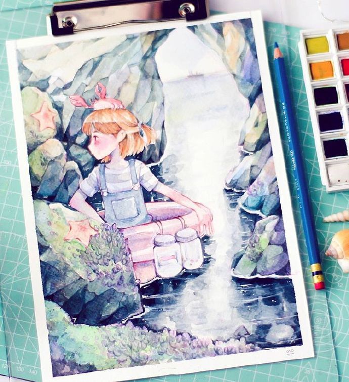 马克笔绘画动漫人物图,画画动漫人物马克笔手绘教程古风