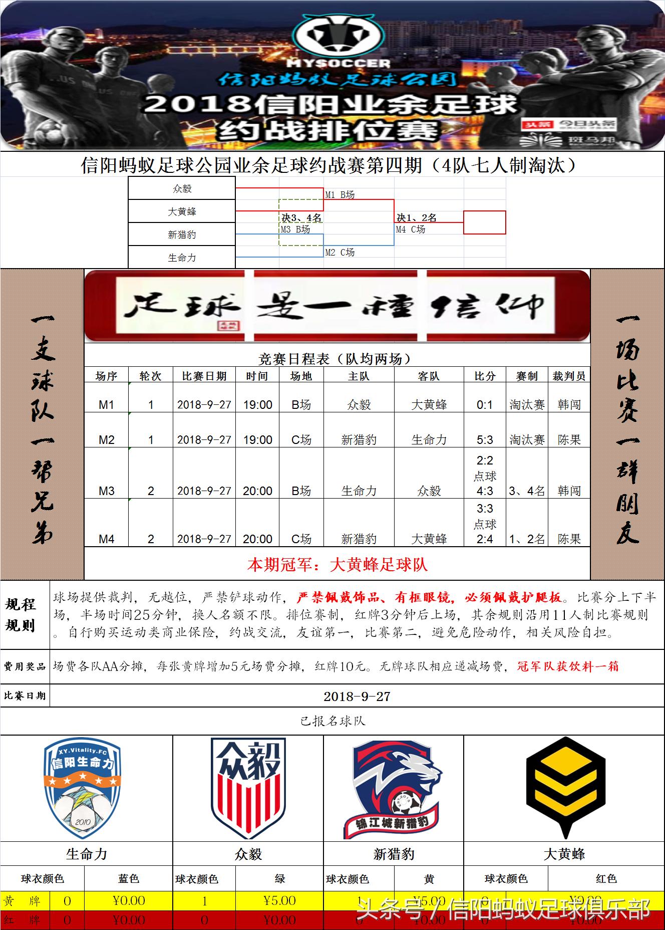 信阳蚂蚁足球俱乐部假日足球赛,信阳大黄蜂足球队