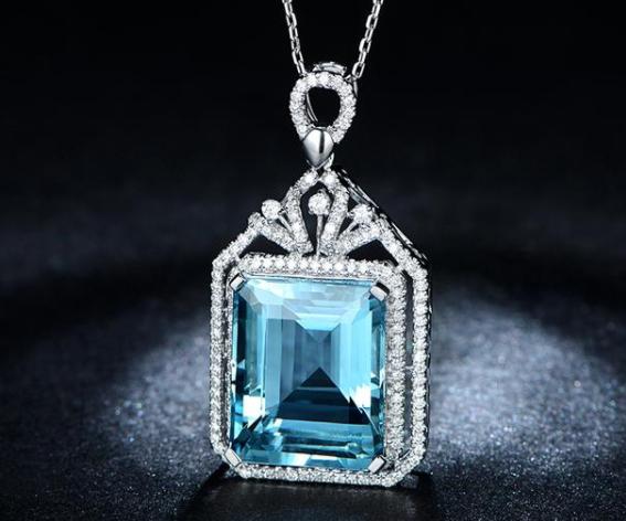 天空蓝和海水蓝的海蓝宝,有海底感觉的海蓝宝