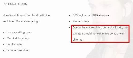 gucci泳衣为什么不能下水,gucci不沾水泳衣