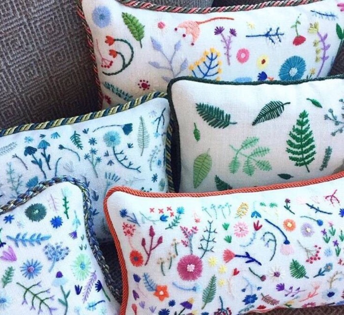 刺绣抱枕自己绣教程,别有风情丝带绣抱枕入门教程