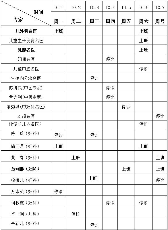 收藏备急！富阳各医院国庆门诊接诊时间表出炉