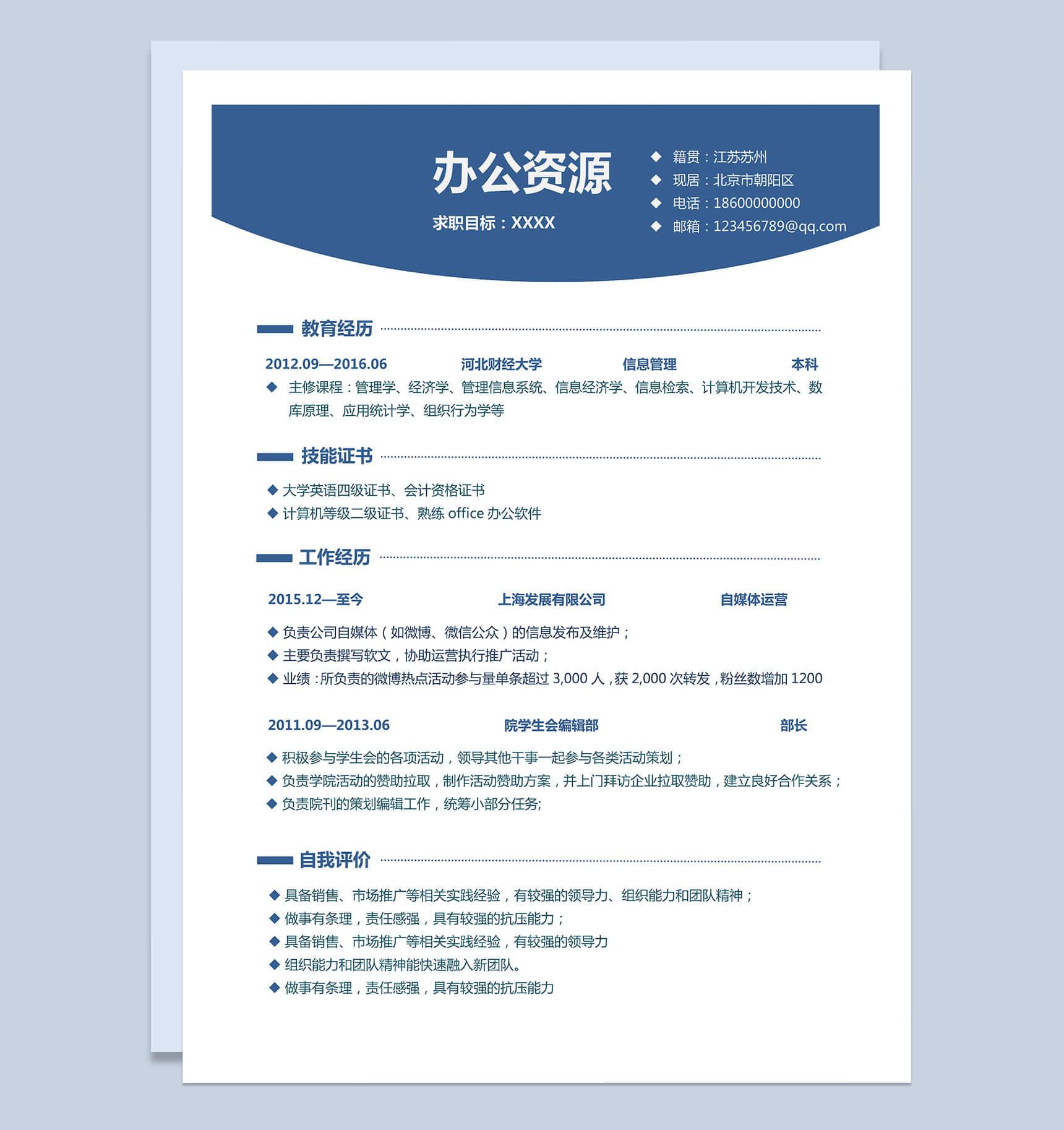 做过服装销售后的求职简历模板,求职个人简介word图片模板