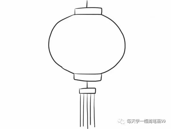 国庆节灯笼简笔画图片大全,简笔画灯笼国庆