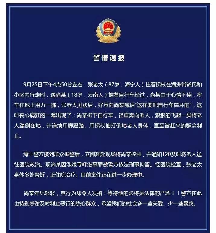 踹老人涉嫌寻衅滋事罪,踹人被刑拘事件