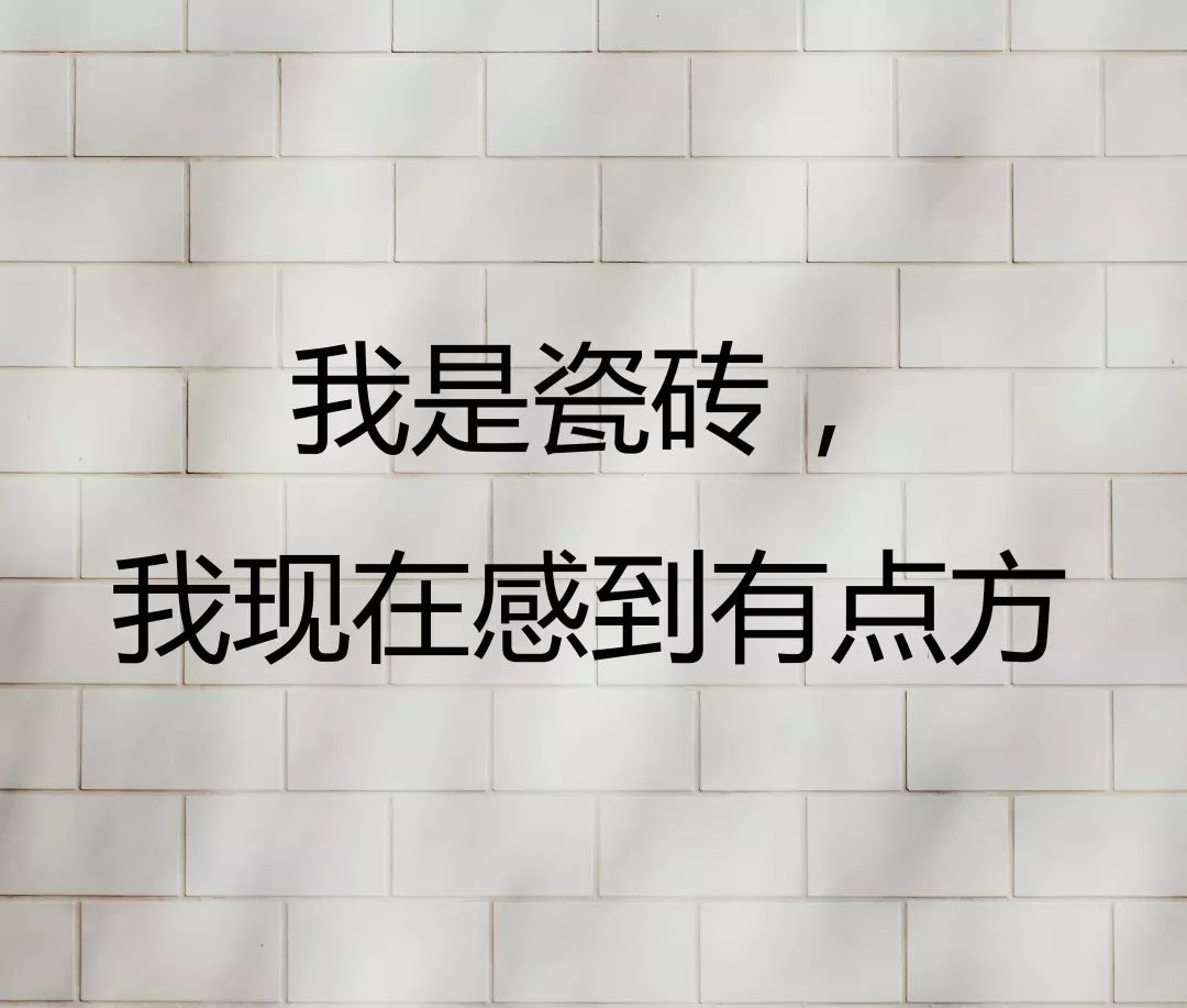 我是瓷砖，我现在有点方……