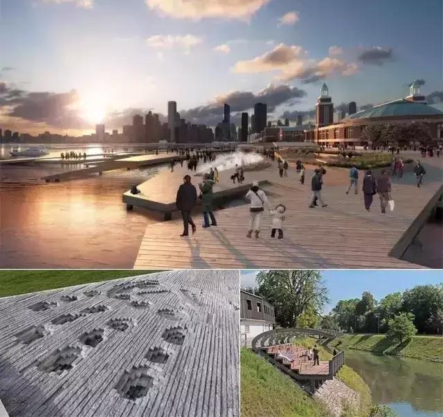 亲水驳岸景观设计,生态河道景观设计