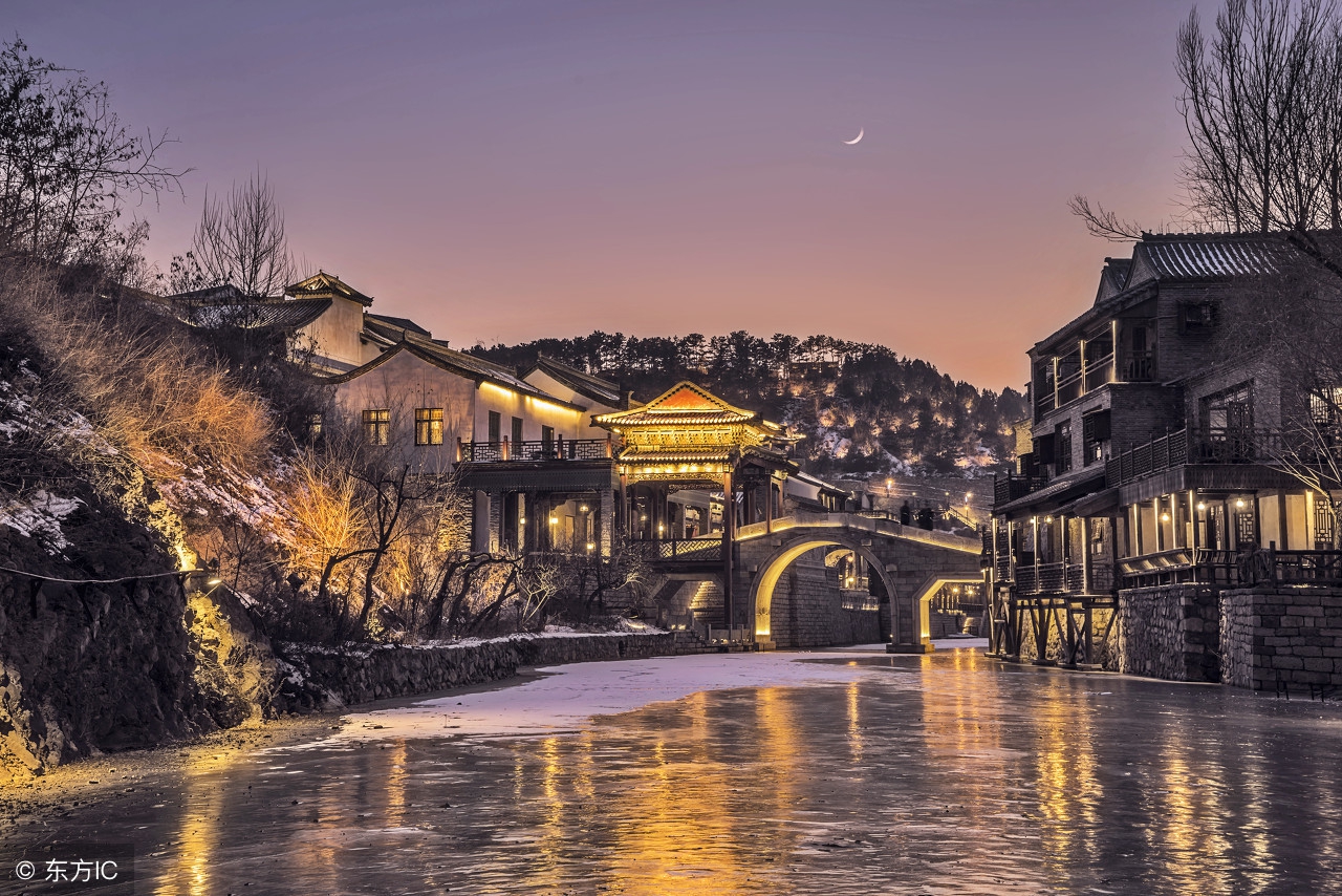 司马台长城鸟瞰古北水镇,北京周边游古北水镇司马台长城