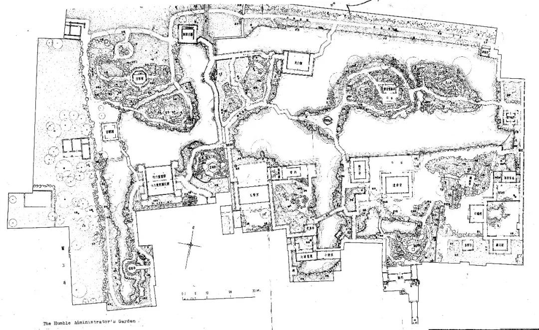 国外经典园林平面图,明清园林平面