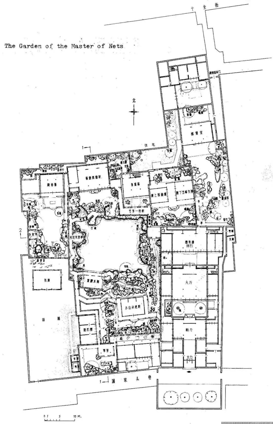 国外经典园林平面图,明清园林平面