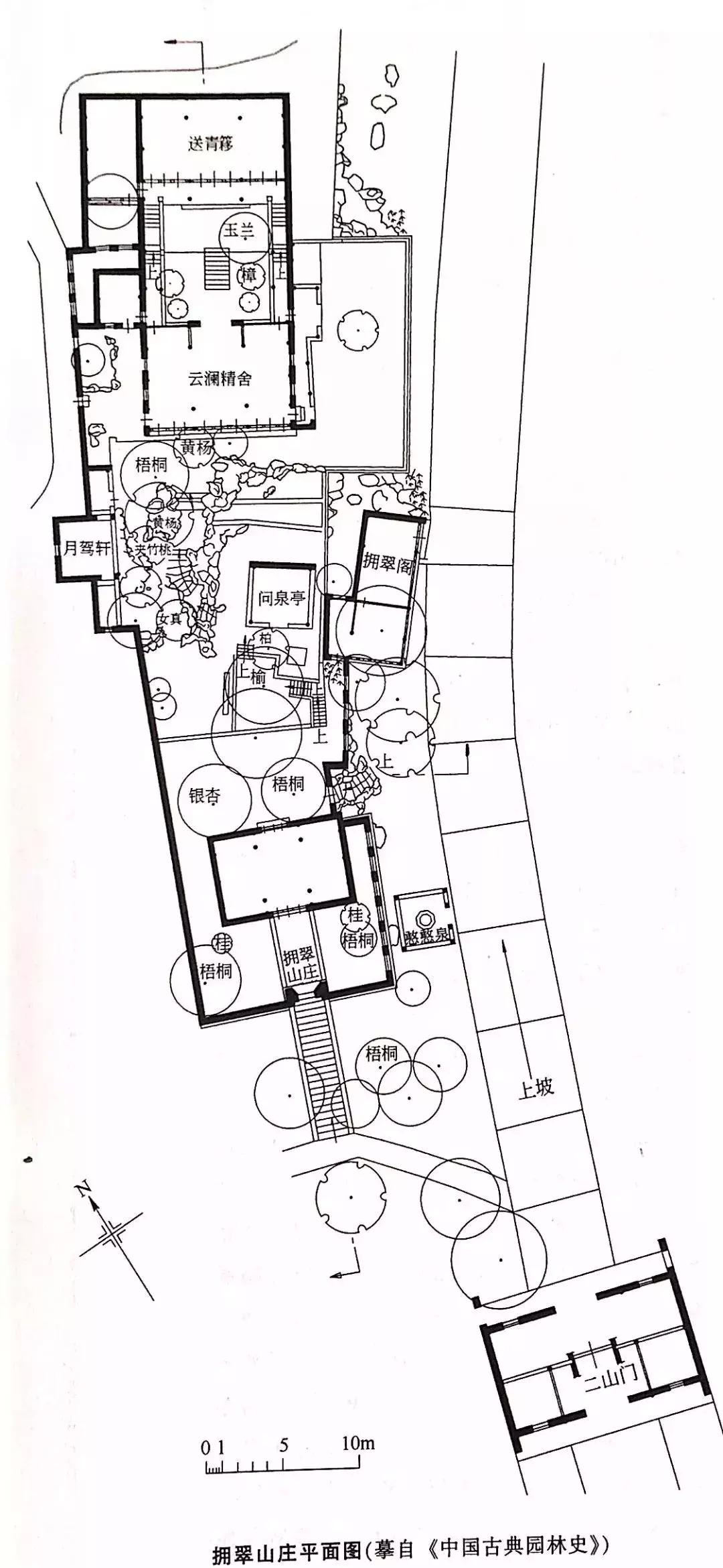 国外经典园林平面图,明清园林平面
