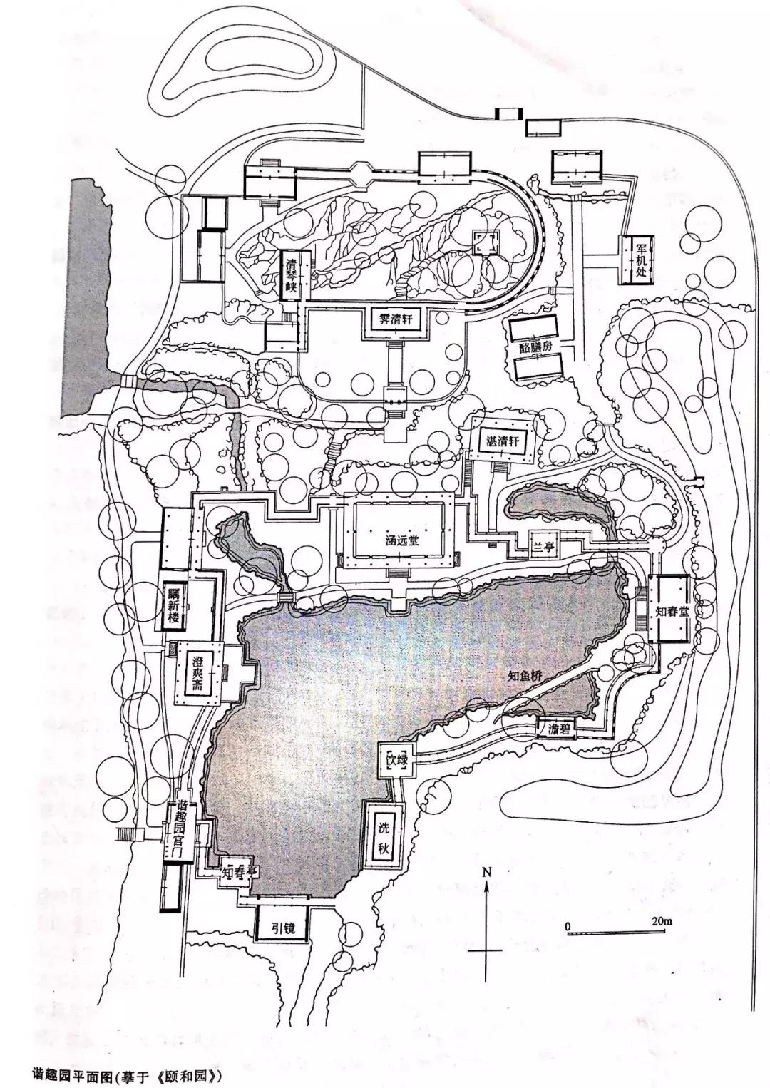 国外经典园林平面图,明清园林平面