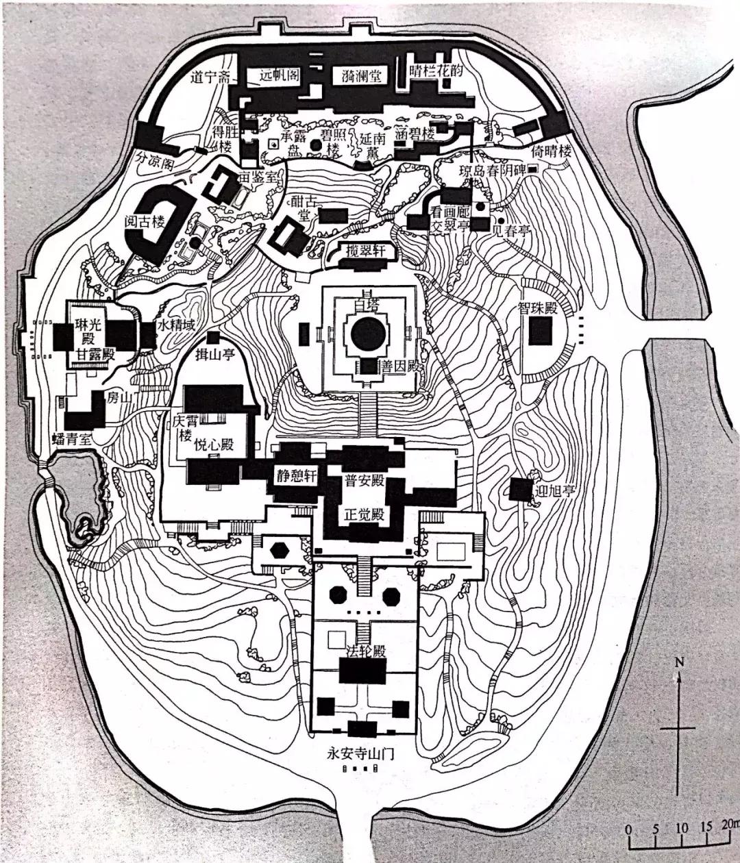 国外经典园林平面图,明清园林平面
