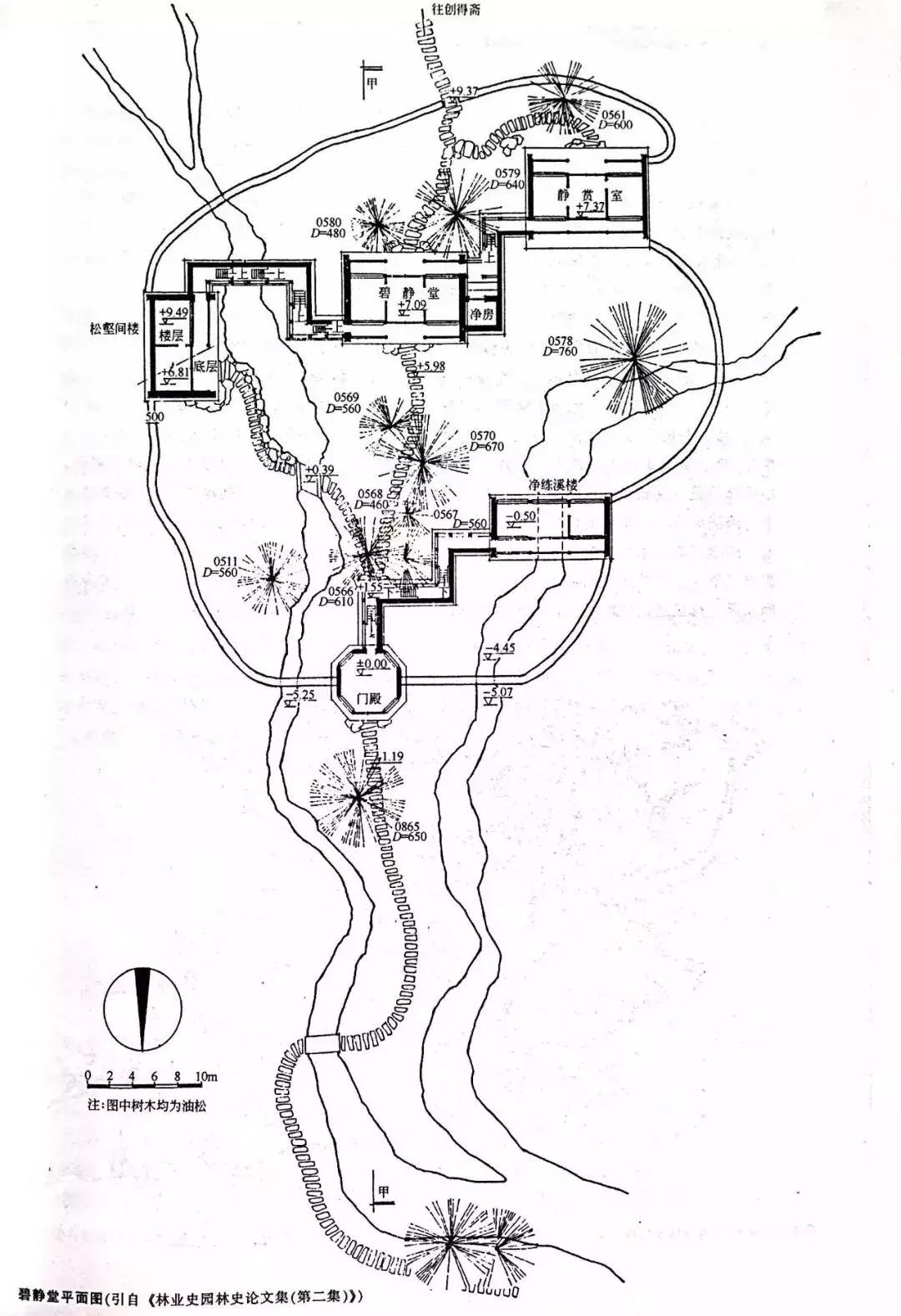 国外经典园林平面图,明清园林平面