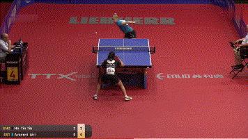 霍婷婷直板打法视频,国内打直板生胶最好的女选手之一