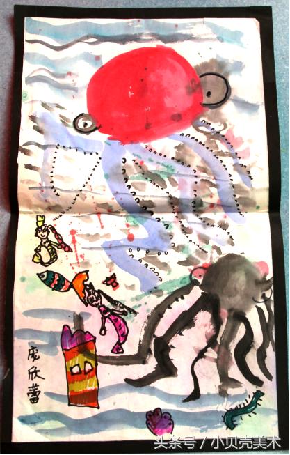 少儿创意美术《章鱼》,海底世界好神奇!