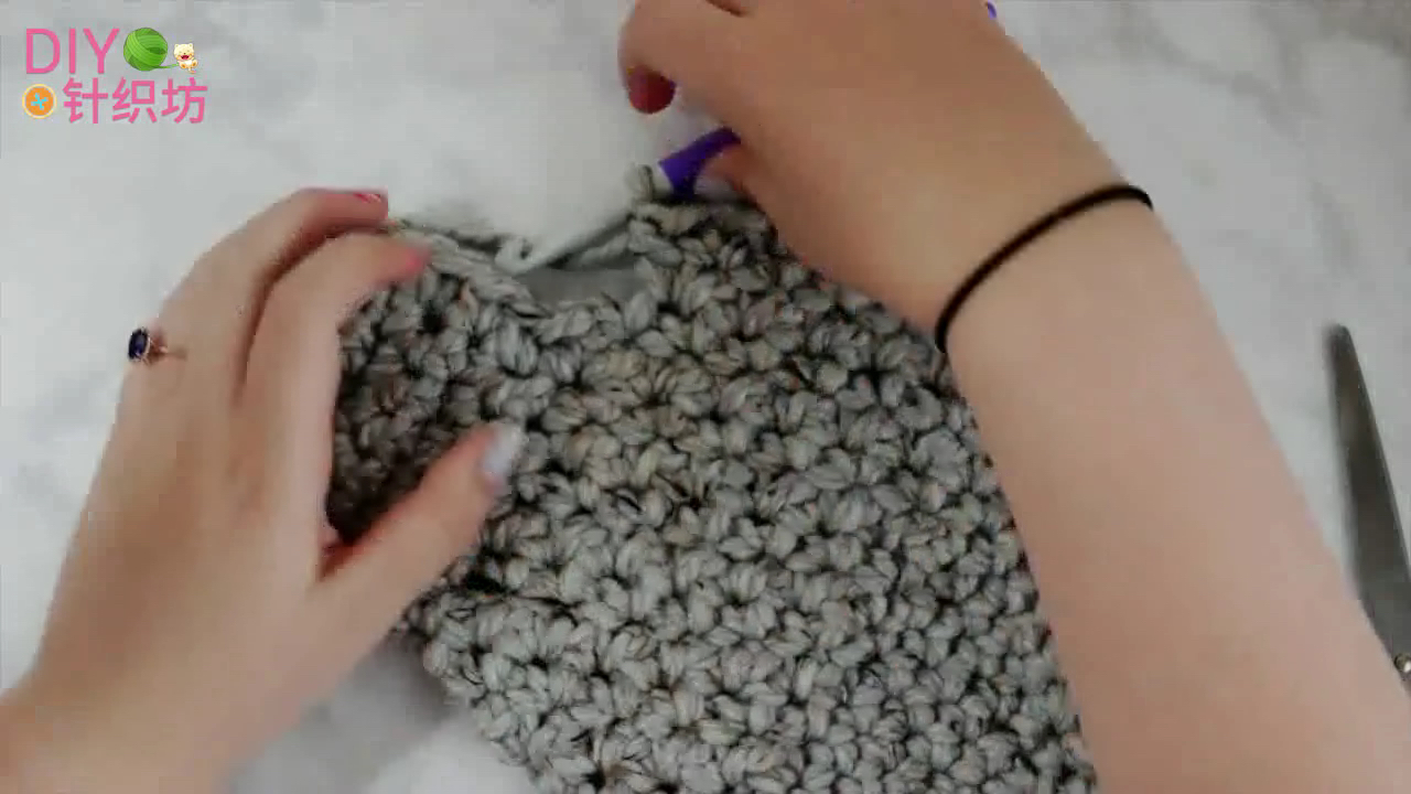 「时尚针织」平针钩织保暖长筒毛线袜