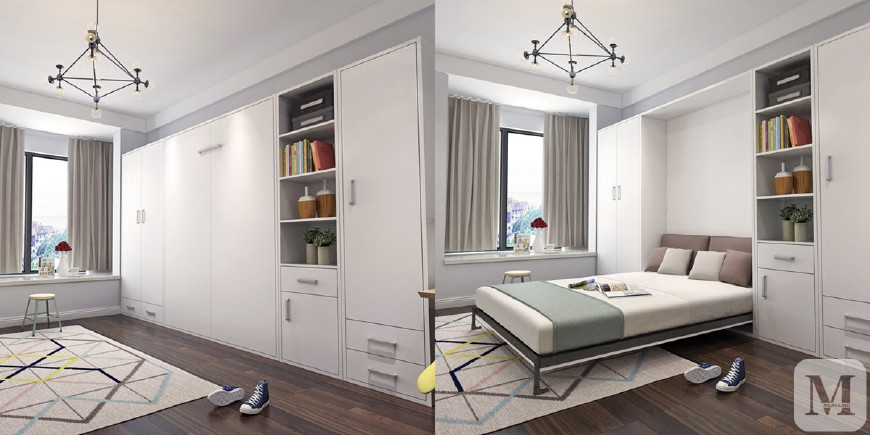 小面积房间隐形床,卧室节省空间隐形床