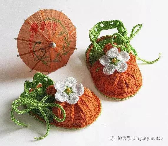 手工钩织童鞋最新,婴幼儿的小鞋钩编大全