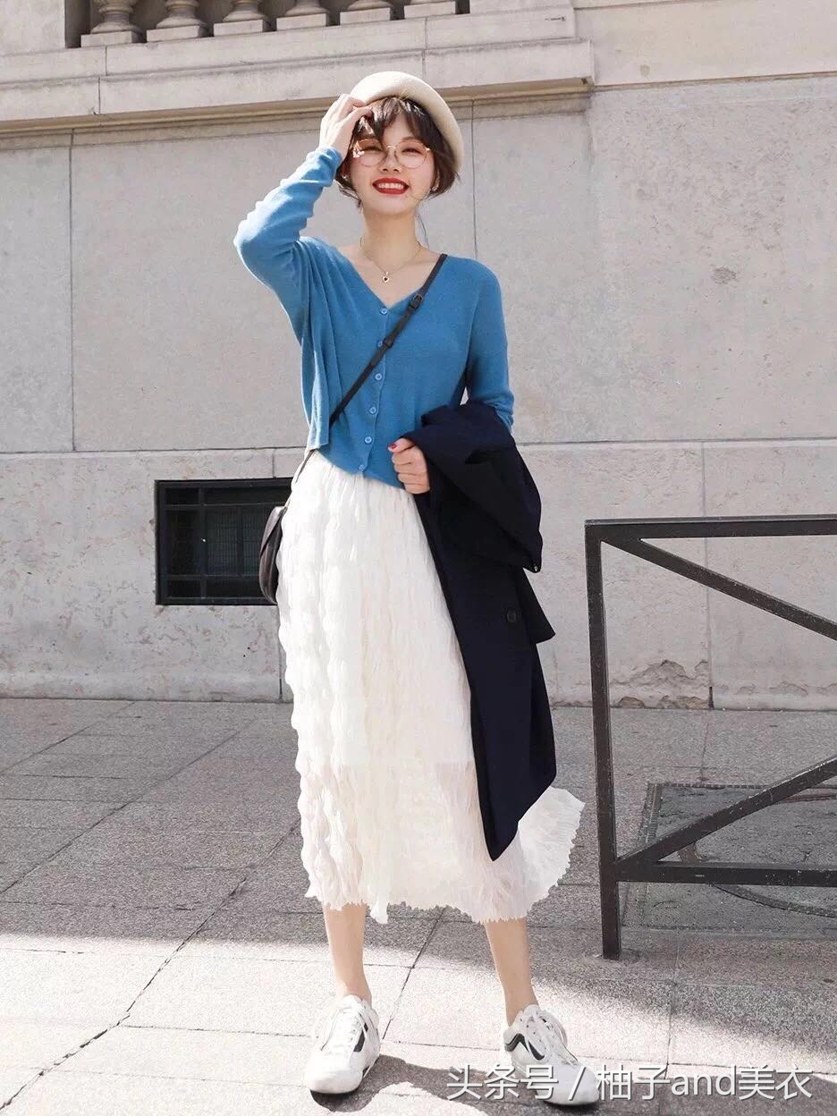 各种针织衫和半裙的搭配方式,针织衫半裙微胖