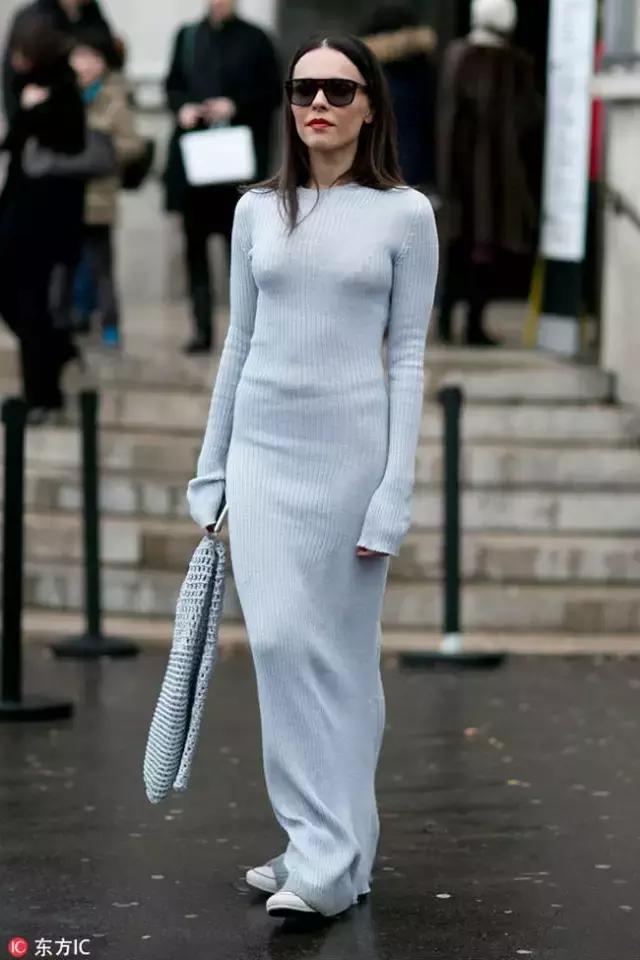 针织裙让你美出新高度,秋冬的针织裙穿搭