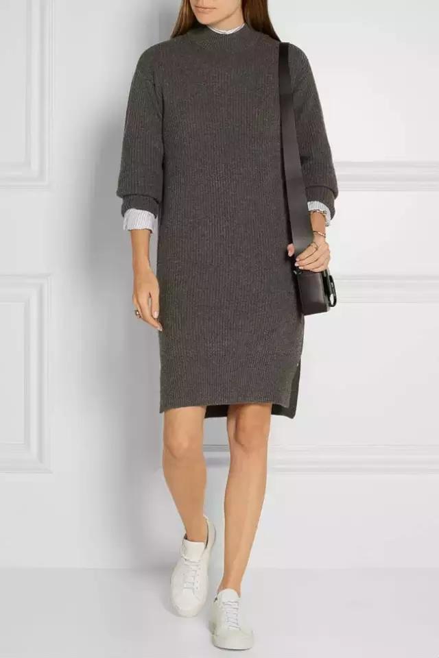 针织裙让你美出新高度,秋冬的针织裙穿搭