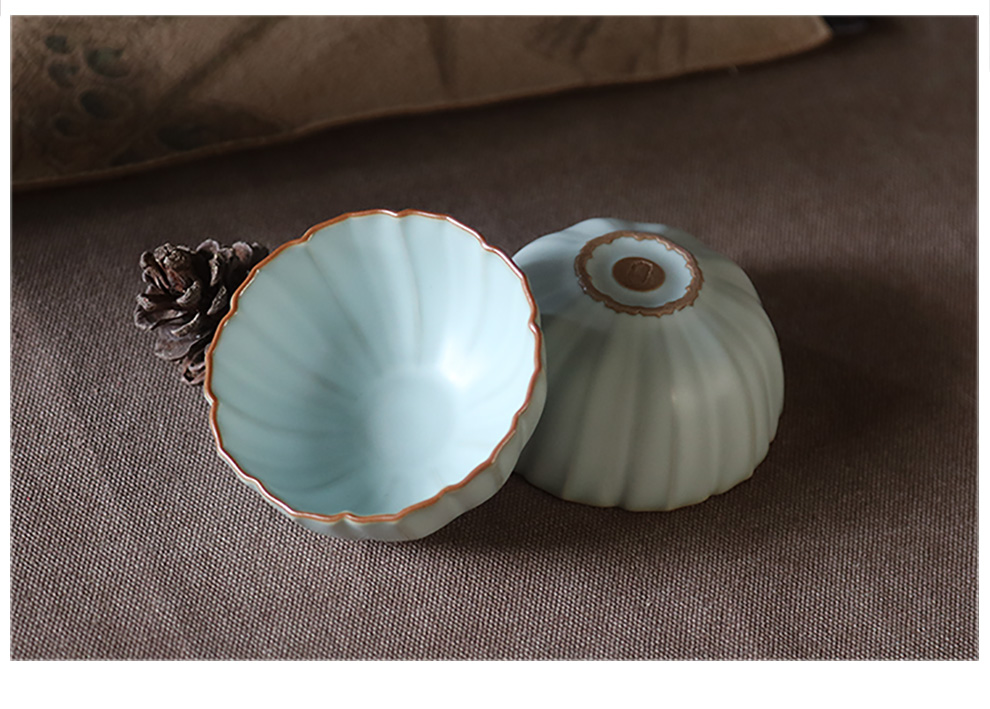 青澹汝瓷盖碗,青澹汝瓷和问鼎汝瓷